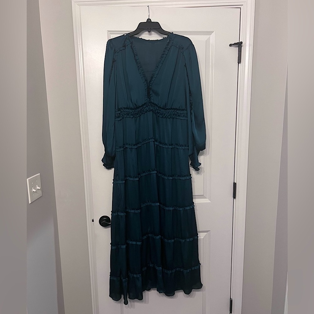 NWT Holiday Party Emerald Green Chelsea and Violet size extra large maxi dress